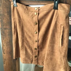 Elie Tahari Lexie Suede Skirt